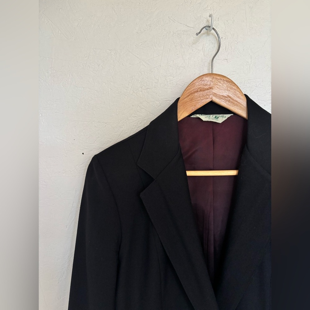 Vintage Classic 100% Wool Black Blazer Jacket - Picture 6 of 13